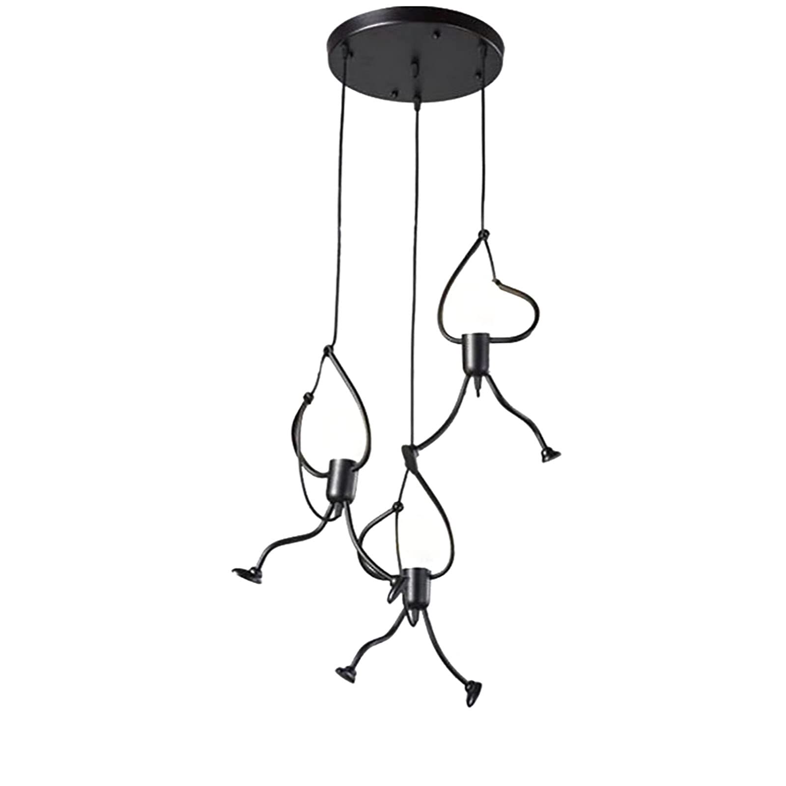 Iron Cartoon Hanging Lamp, Modern Creative Little People Pendant Lights Fixtures,Adjustable Hanging Lights for Boy Girl Children's Room Bedroom Bar great gift
