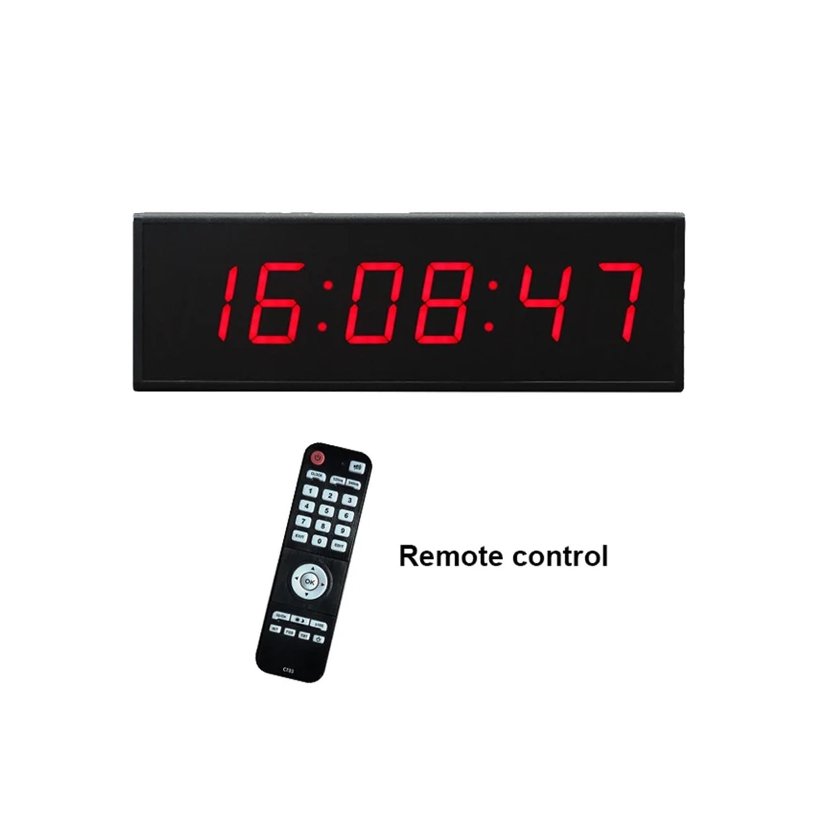 Minuteur de Gym, Horloge de Compte à rebours LED, minuterie numérique, Horloge Bureau, chronomètre d'intérieur, 12/24 Heures(Giallo)