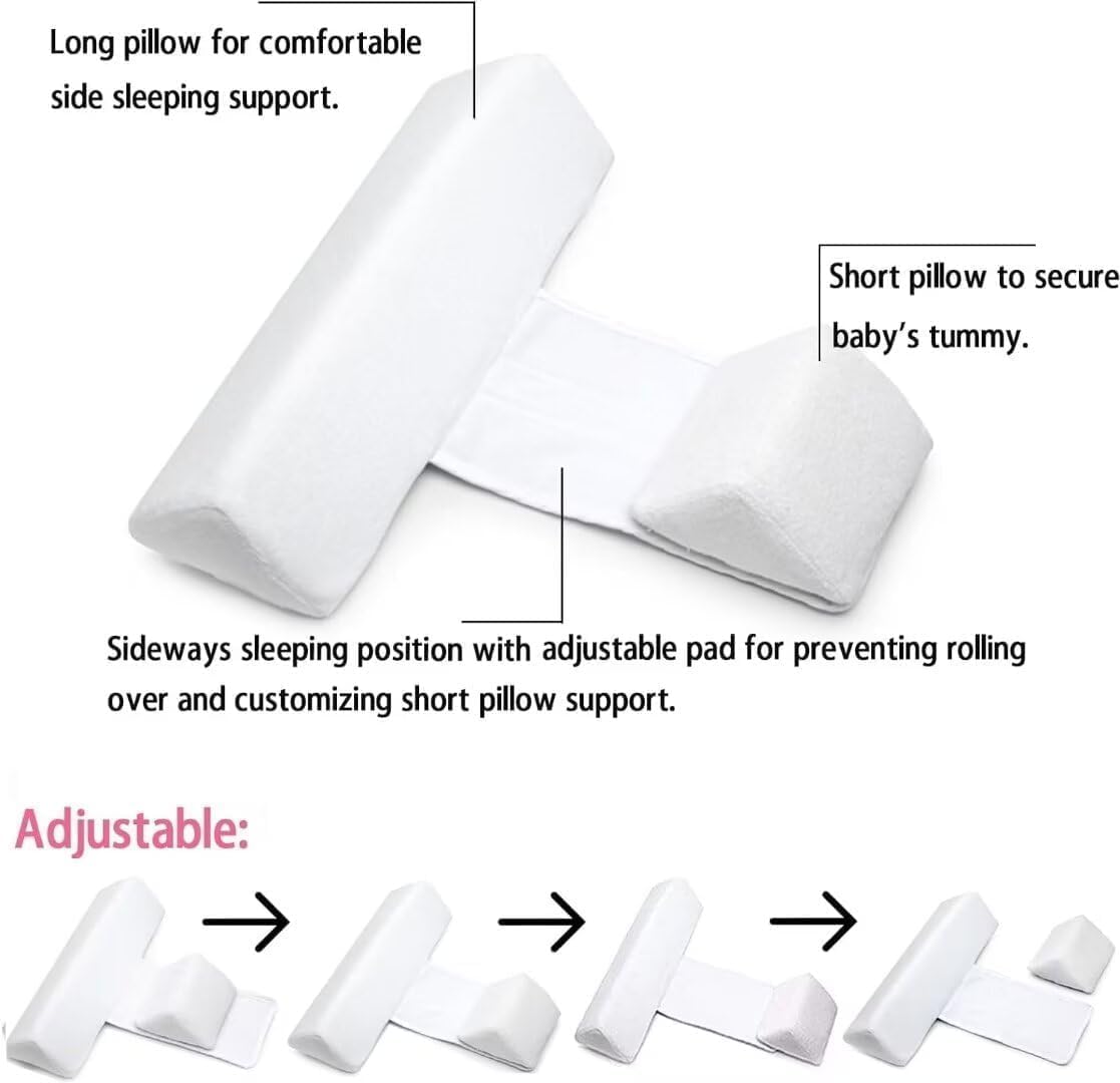 Gotvspt Baby Side Sleeper Weddge Adjustable Soft and Breathable Newborn Pillow