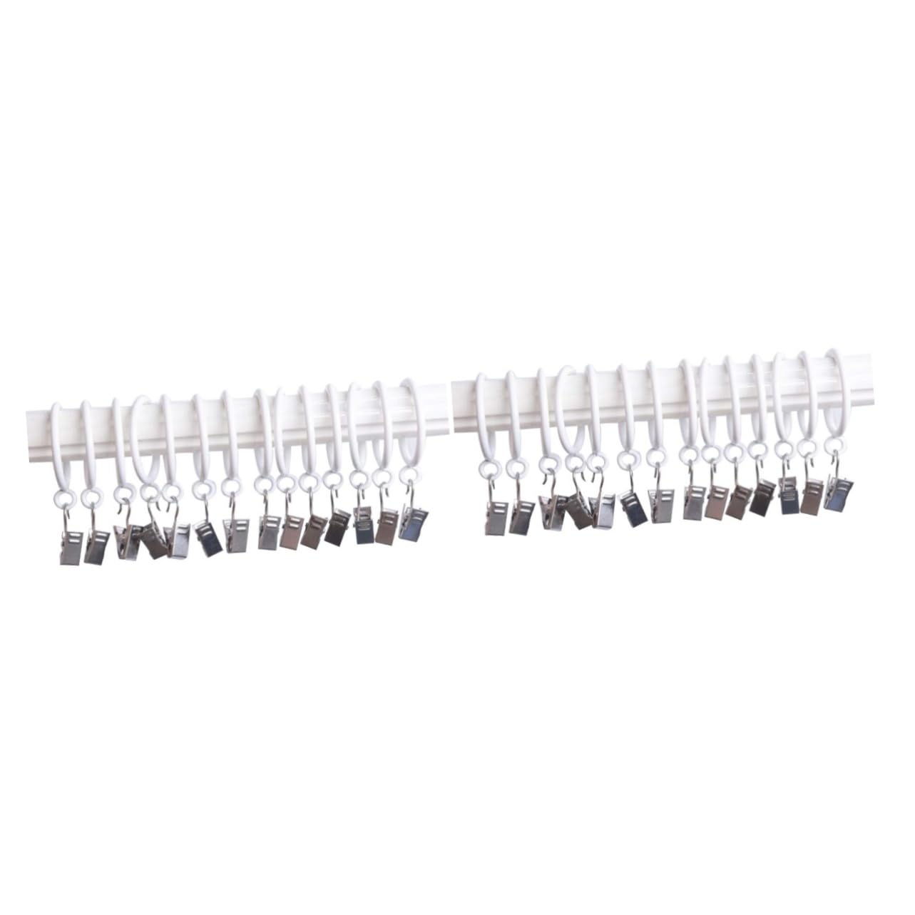 Anillos de cortina para estante de pared y salones modernos | Kit de 20 unidades