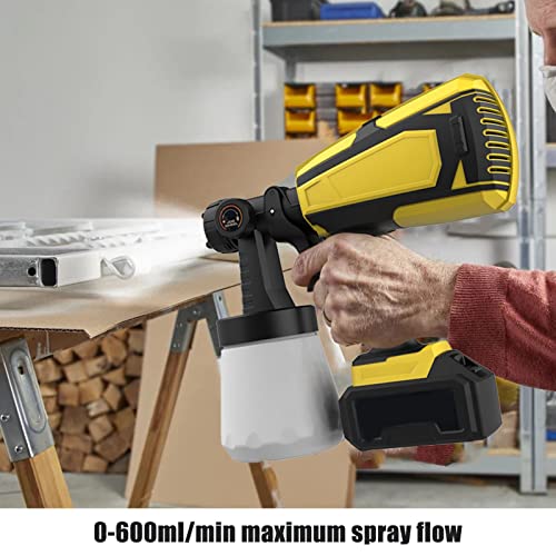 Pulverizador de Tinta Portátil Sem Fio, Pulverizador Elétrico de Alta Potência de 550w Com Recipient