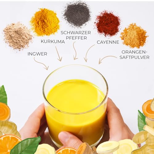 AVIDA ZEN Ingwer Shot, für bis zu 160 fruchtig scharfe Ingwer Kurkuma Shot, 125g Ginger Shot, Ingwershot vegan und in Deutschland hergestellt, Kurkumashot