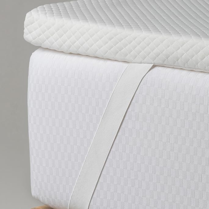 Drimzen Topper Viscoelástico Viscoplus, Cama 90-200cm, Funda de Colchón, 5cm, Lavable, Viscoelástico Extraíble, Oeko-Tex® y CertiPUR-US® (160x200)