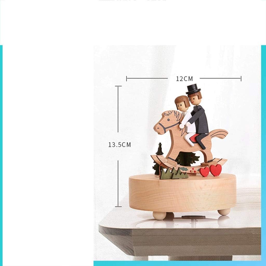 オルゴール、手作りの木製クラシックオルゴールクラフト、メカニズムアンティーク彫刻ミュージカルボックスギフト用キッズ