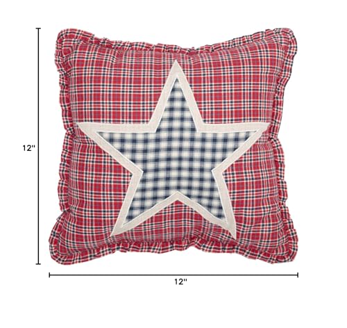 Vhcbrandshatterasamericana12x12starpillowredappliquedflaxcottonsquarebedroomdecor  Urban Country Home Decor Vhc brands hatteras americana 12×12 star pillow red appliqued flax cotton square bedroom decor  urban country home decor