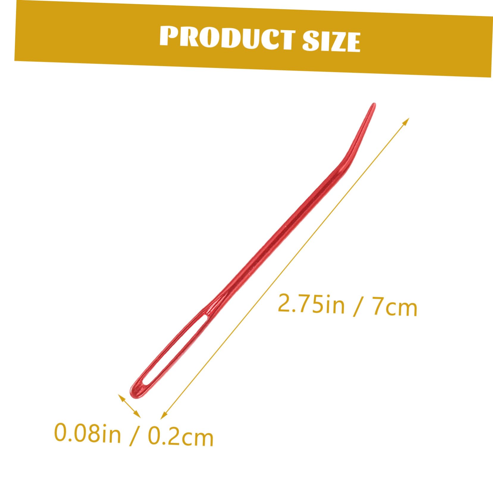 LALAFINA Yarn Tool 8pcs Safety Darning Needles Aluminum Large-Eye Needles Smooth for Comfort for Craft Projects