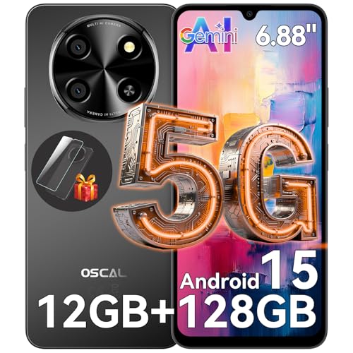 OSCAL TIGER8 5G 対応スマホAndroid 15 スマホ AI搭載 Amazon | 【2025年最新 5Gスマホ】OSCAL TIGER8 SIMフリースマホ｜ 7