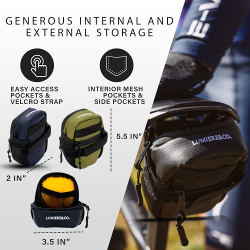 Lumiere & Co. Borsa da Sella per Bici Blu, Borsa