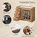Singlispark Cologne Organizer for Men, 5 Tier Large Capacity organizador de perfumes, Wooden Dustproof Perfumes Organizer Cologne Stand with 4 Drawer Storage,Gifts Ideas for Loved ones (Brown)