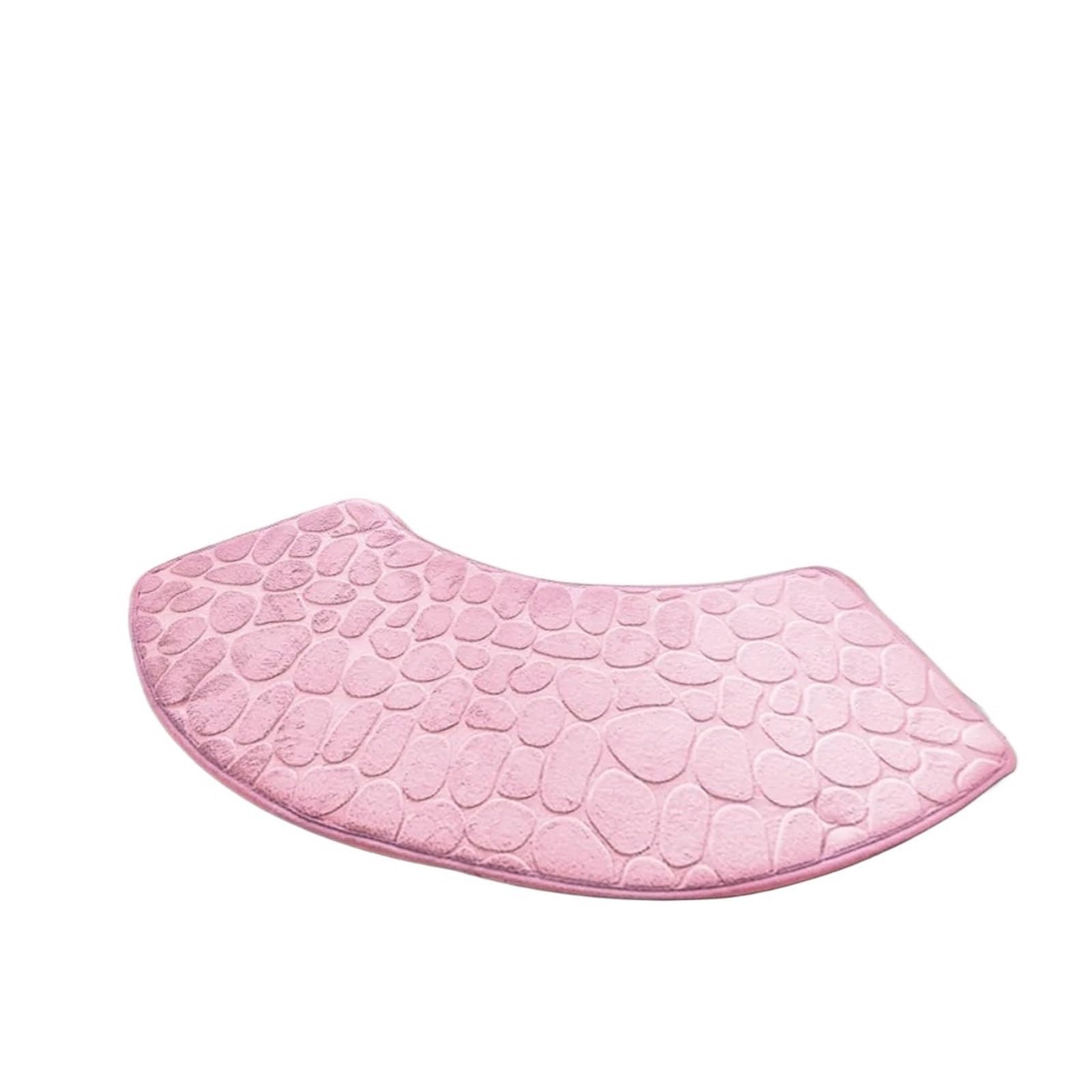 Curved bath mat Curved Bath Mat Non-slip Thickened Bathroom Floor Bathtub Rug(Pink)