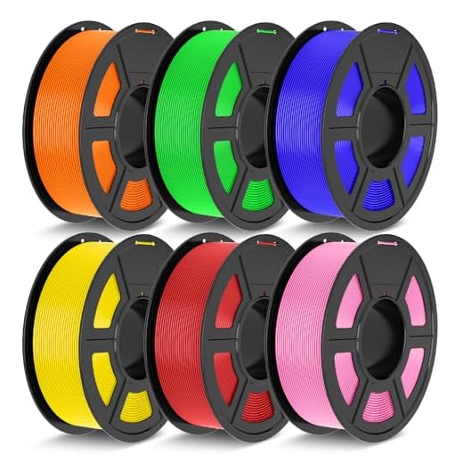 JAYO PETG Filament 1.75mm Bundle 6.6KG, Strong Toughness PETG 3D Printer Filament, Fits for Most FDM 3D Printers (Green, Red, Blue, Orange, Yellow, Pink)