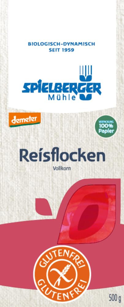 Reisflocken, glutenfrei, demeter 12 x 500 g