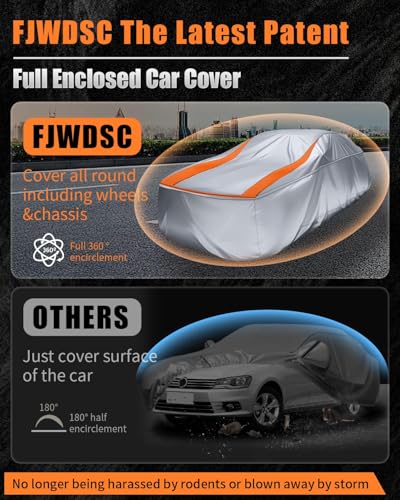 Image of Full Enclosed SUV Car Cover Universal Fit for Wrangler 4 Door /Grand Cherokee,Outback,BMW X5,Lexus RX350,4Runner /Highlander,Pilot,Audi Q5,Macan /Cayenne,Model y,Equinox,Edge,Infiniti QX50 /55,MDX
