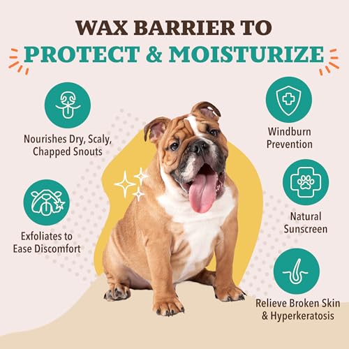 Natural Dog Company Snout Soother Balm - Nose Moisturizer & Dog Dry Nose Solution, Non-Toxic, Lick Safe, Organic Ingredients, Protects and Heals Natural Vitamin E and Chamomile Extract, 0.15 oz Stick