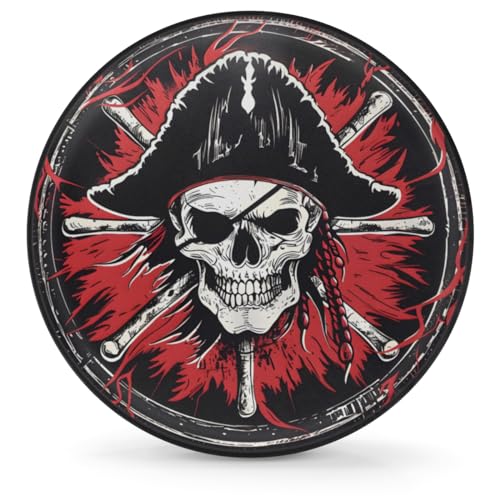 Image of Spare Tire Cover for RV Trailer, Pirate Skull Tire Covers Universal Fit for Travel Trailer Camper Jeep RV SUV Truck Waterproof Wheel Cover (17 inch for Diameter 31 inch - 33 inch)