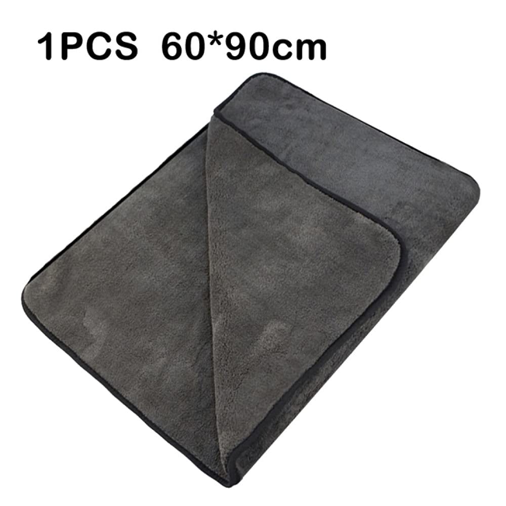 Toalla de Lavado de Autos 1200GSM Toalla de Microfibra Toalla de Detalles de Autos Paño de Limpieza de la casa Herramienta de Pulido de Secado de Autos Toallas de Lavado para Cocina 40 * 40/60 cm,