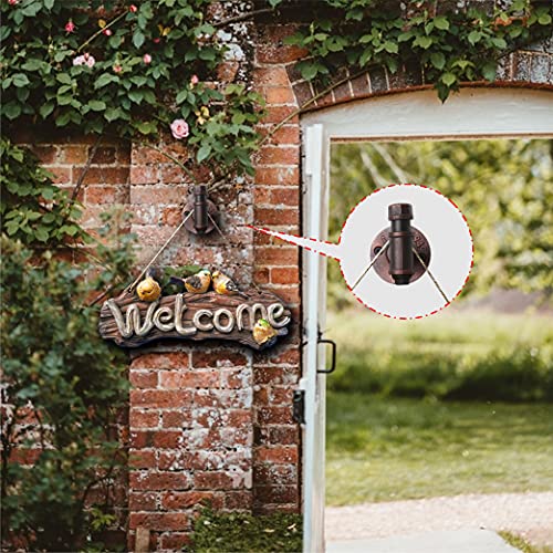 Hoemlim Pipe Towel Robe Hooks Holder Rustic Industrial Wall Hooks For Hanging Farmhouse Coat Hook Rack Vintage Heavy Duty Clothes Hat Hanger thumb #3