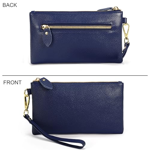 Image of Uromee Wristlet Wallet Clutch Purses for Women Genuine Leather Crossbody Bag Handbag with Detachable Shoulder Chain
