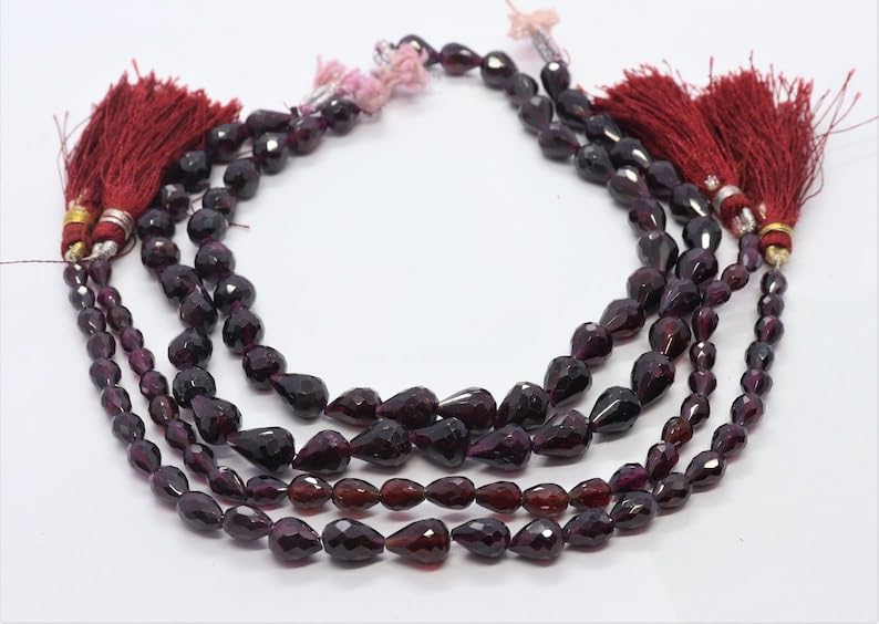 Perline Di Pietra Preziosa Rotonde Lisce Di Granato Viola Naturale - Foto 7