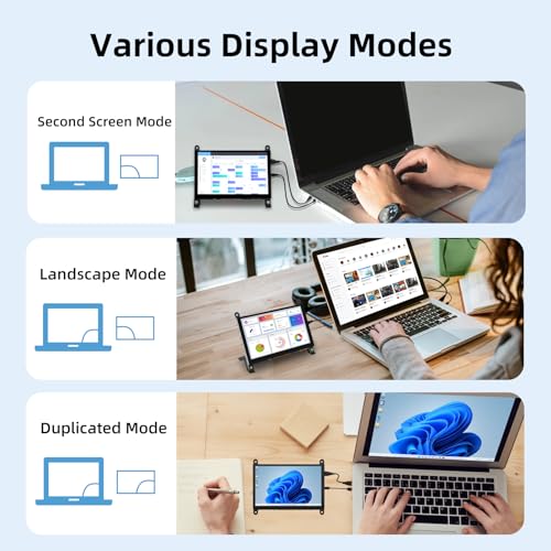 Image of 5 Inch LCD Touch Screen, 1024x600 IPS Display with Stand, HDMI Portable Monitor for Raspberry Pi 5 /4B /3B+ /3B /B+ /Zero /400, BB Black, Windows 10 8 7, Free Driver