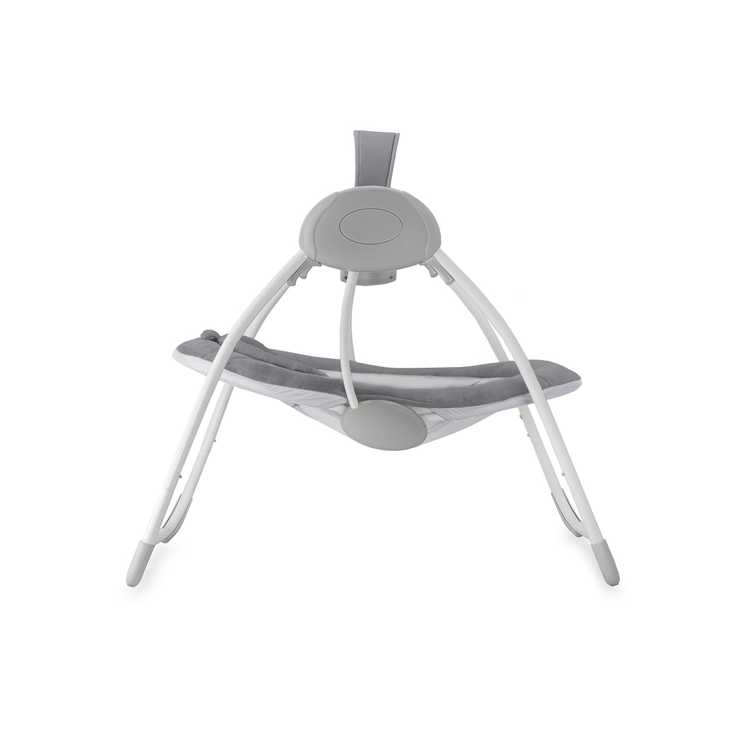 Sdraietta a dondolo MoMi LISS per neonati fino a 9 kg, pieghevole, a batteria o rete con USB, cinture 5 punti, barra con giocattoli, 6 melodie, timer, 5 velocità di oscillazione