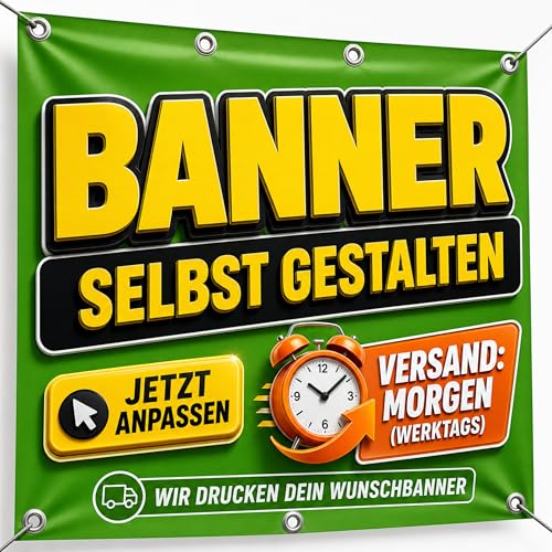 Banner Selbst Gestalten Personalisiert mit Text/Logo/Foto Geburtstag