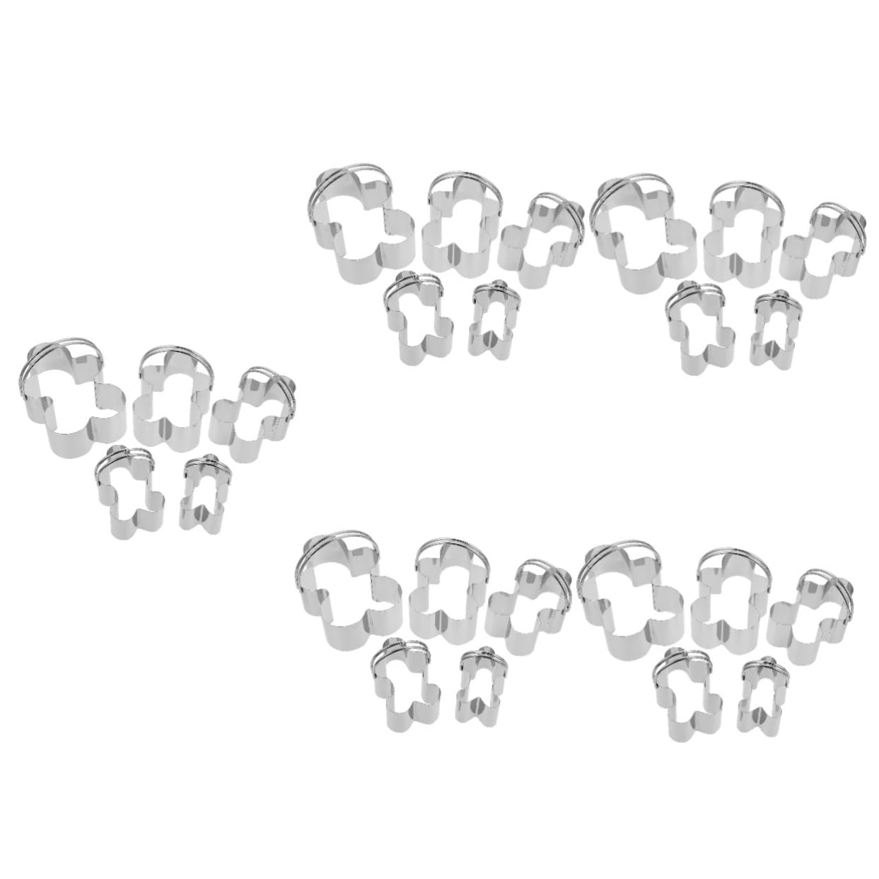 IMIKEYA 5 Sätze 5-teiliges Set Mousse-ringe Backen Plätzchen Keks Bausatz Party-cookie-formen Formen Von Ausstechformen Party-kuchenschneider Silver Rostfreier Stahl 5 Stück * 5
