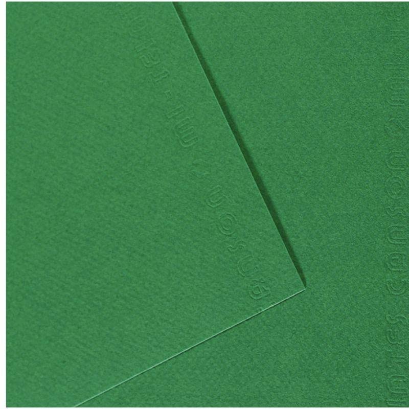 Paquete de 10 hojas Mi-Tintes CANSON 50 x 65 cm, 160 g, color verde billar