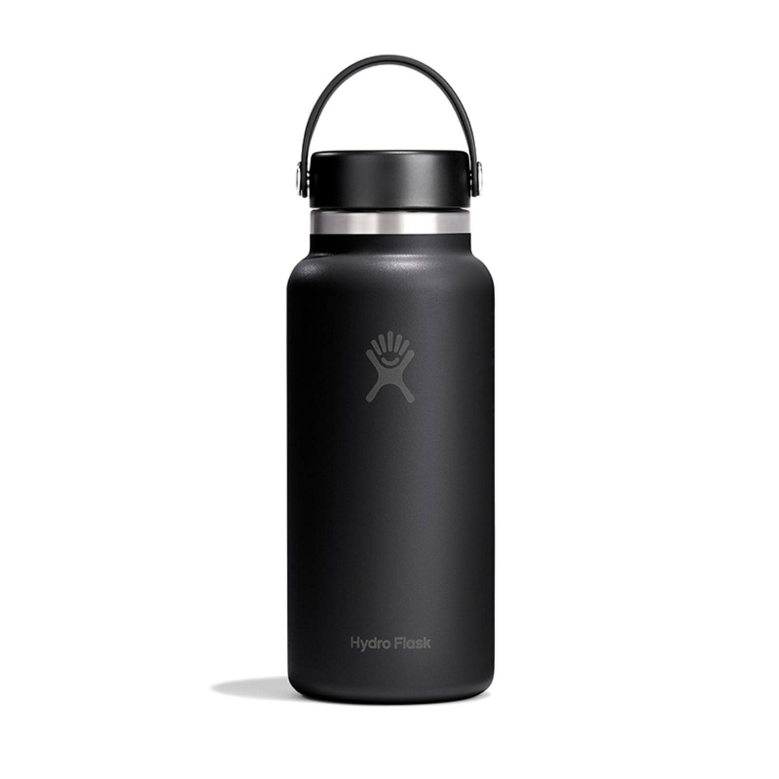 Hydro Flask Szeroka zakrętka, butelka 946 ml, stal nierdzewna, szczelna, izolowana na zimno przez 24 godziny, ciepła 12 godzin, czarna