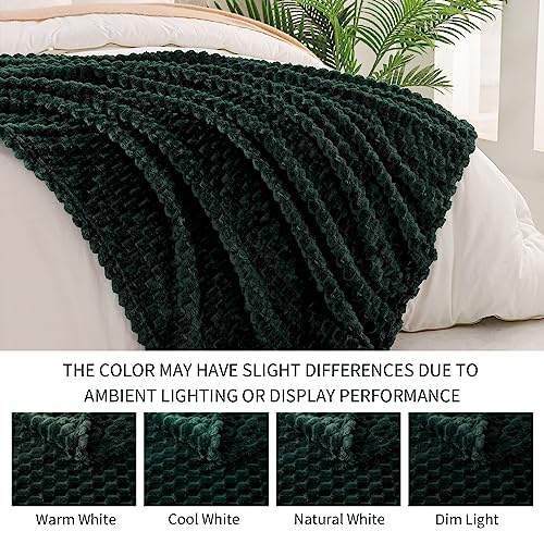 Exclusivo Mezcla Fleece Double Size Blanket for Bed Extra Large Fuzzy Forest Green Bed Blankets - Image 4