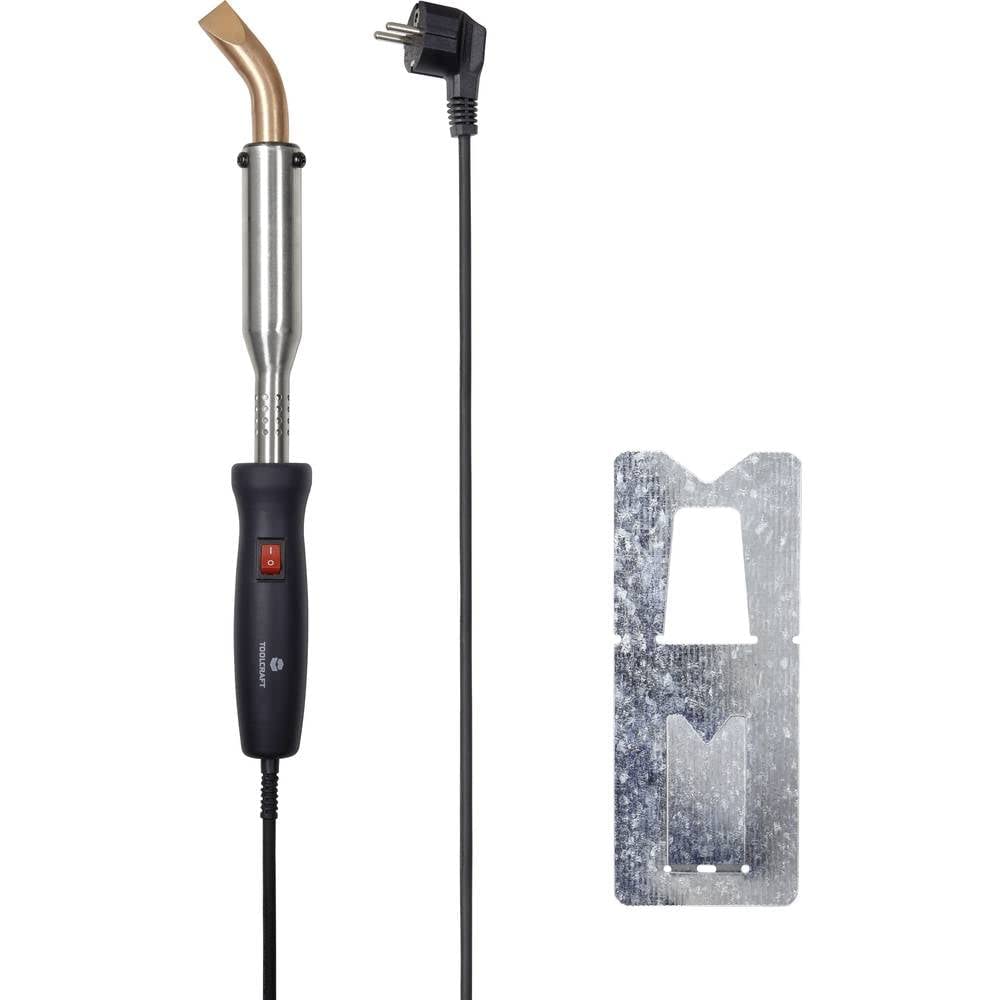 TOOLCRAFT KB-300 - Soldador de alto rendimiento (230 V, 300 W, forma de cincel, 520 °C máx., incluye bandeja)