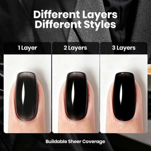 Image of Beetles Black Sheer Jelly Gel Nail Polish