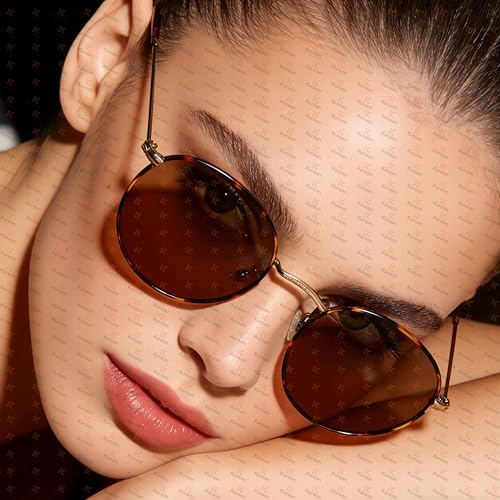 Image of Kursan Small Round Metal Polarized Sunglasses for Men Women Mirrored Lens Classic Circle Sun Glasses