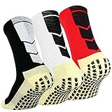 [NANOOER]3足組 スポーツソックス サッカー ソックス 中厚手 滑り止め靴下 メンズ レディース トレーニング バスケットボール テニス バドミントン バレーボー 登山 自転車 Yoga くつした 23-27cm