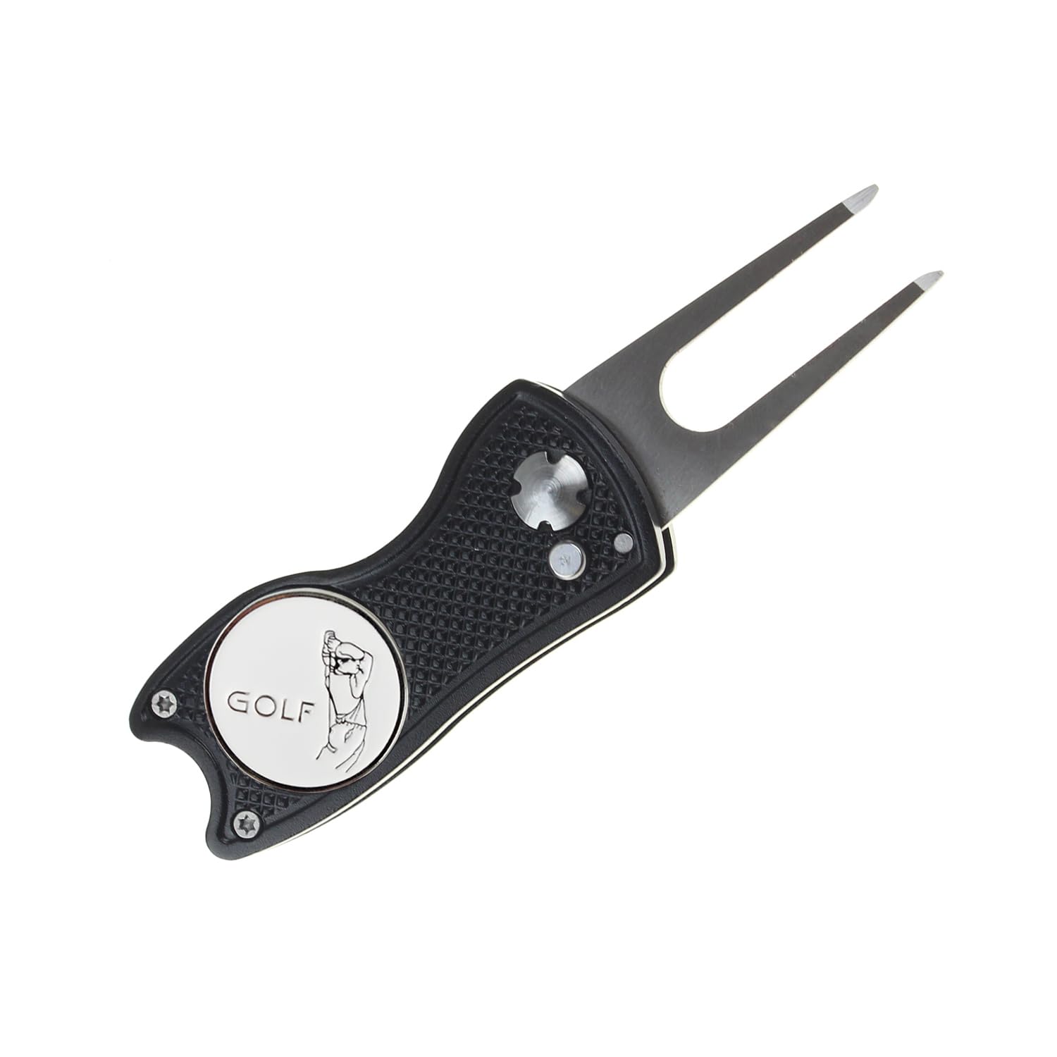 Crestgolf Golf Divot Tool con Botón Emergente y Marcador de Bola Magnética