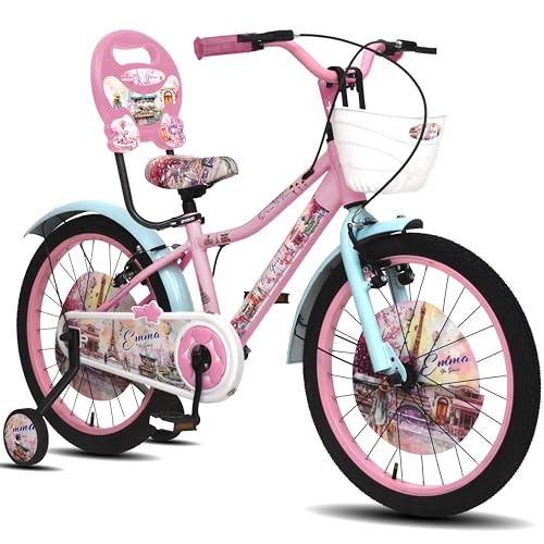 Image of Emma Cycle for Kids 5 to 8 Years Girls (Baby Pink /Sea Green, 20T)