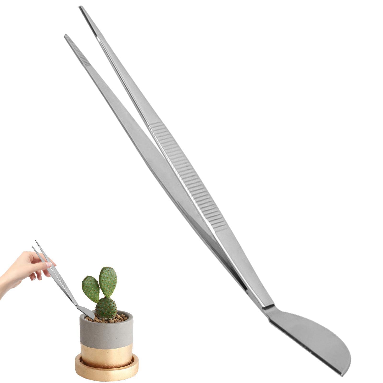 Herramienta Pinzas Bonsai | Cómoda Herramienta para Doble Cabezal | Pinzas para Plantas jardinería para aflojar, presionar, deshierbar, fertilizar bonsái, Regalo para los Amantes