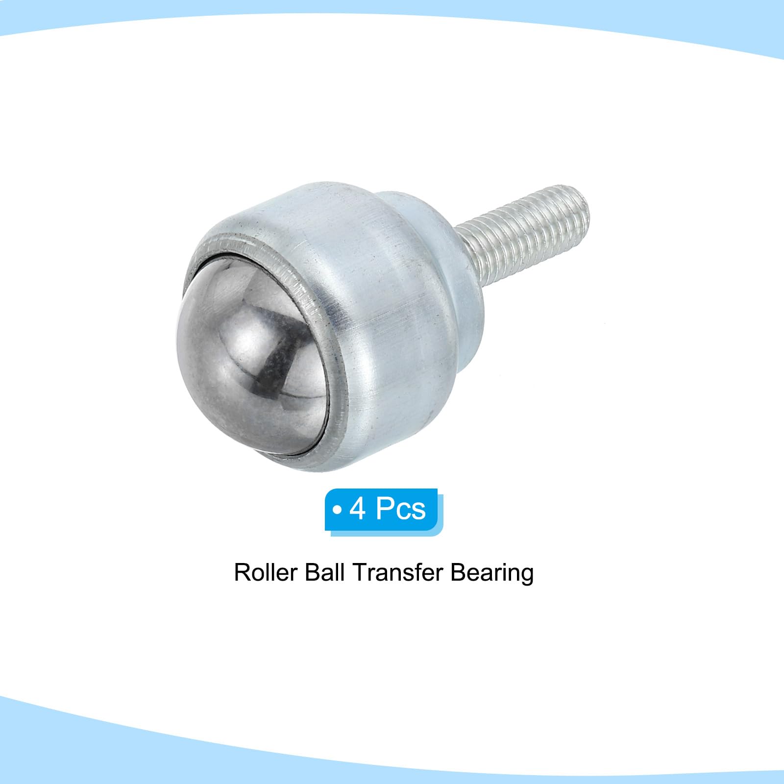 PATIKIL 1" Roulement À Billes Transfert, 6 Pcs Unité Ronde Billes En Acier Au Carbone Pour Convoyeur Rouleau Support Transmission Meubles