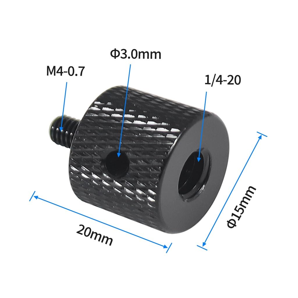 4Pcs Standard 1/4"-20 Female To 1/4"-20 Female Thread Barrel Nut Adapter 1/4"-20 Thread Screw - View #13