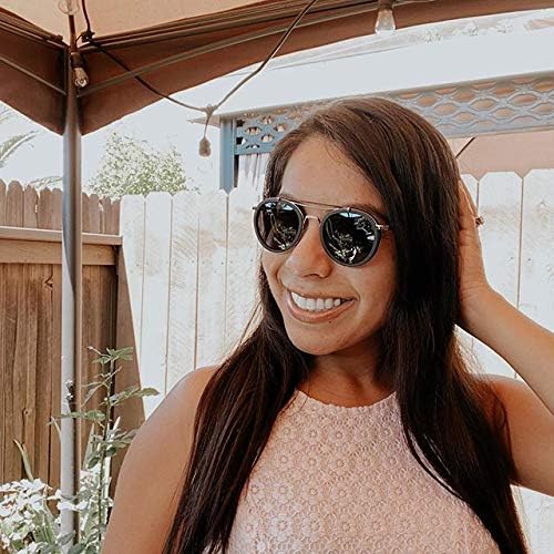 Vintage Steampunk Double Bridge Round Polarized Sunglasses Designer Metal Frame For Women Men - Image 2