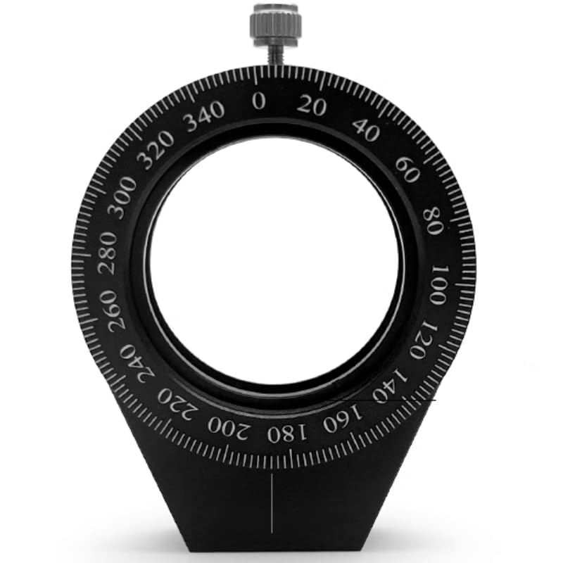 1Pc Embedded Rotating Mount, Polarizer Optical Element Frame, Wave Plate Lens Holder with Scale Manual Rotation (ZZX-1.5)