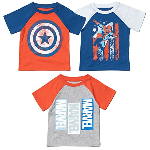 Marvel Avengers X-Men Spider-Man 3 Pack T-Shirts Toddler to Big Kid