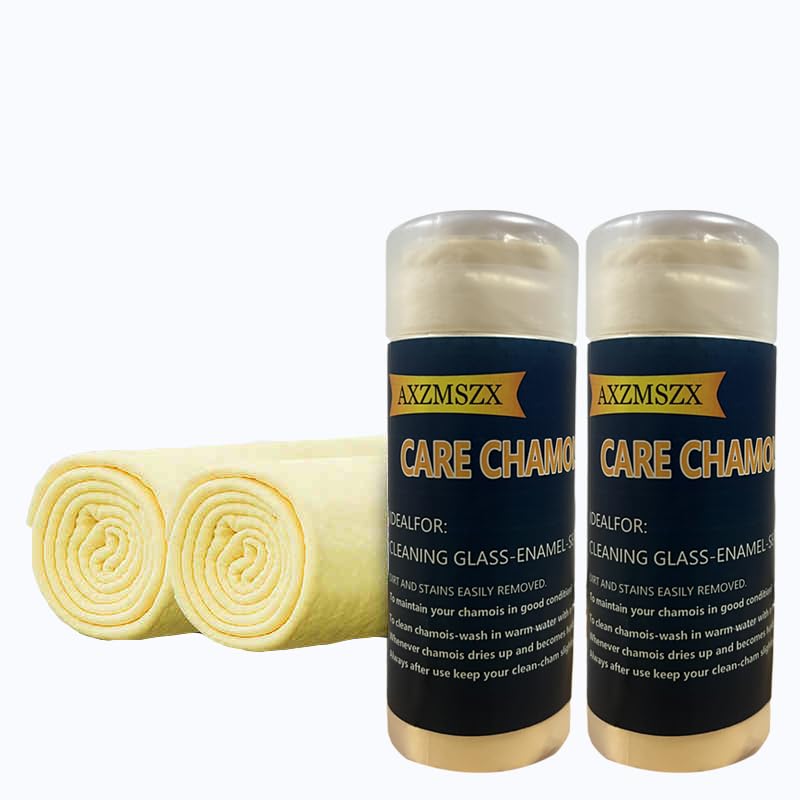 AXZMSZX Car Towel 2 Boxes Reusable Absorbent Chamois Towel for Car Scratch Resistant Car Drying Towel Specifications (16“x13“) Color (Yellow)