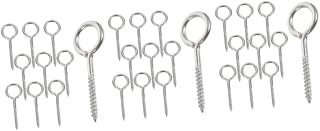 Baluue Eye Hooks Screw 30 pcs Screw Eye Socket self Tapping Stainless Steel Screws Eye Hook Eye Screws Bolt Hooks Picture