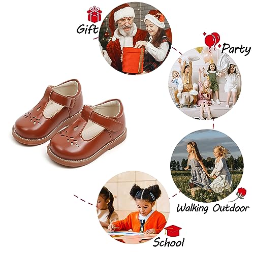 Image of PHIRAMIN Toddler Girl Mary Jane Dress Shoes-Little Girl School Uniform Shoes for Wedding Party