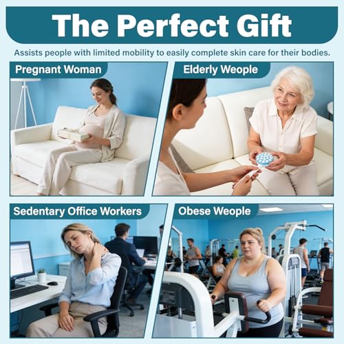 2 en 1 Aplicador de loción para espalda, 45cm Aplicador Crema Espalda, Mango desmontable Asistente para Aplicar Crema, Aplicador de leche corporal Protector solar Crema Hidratante para Mujeres Hombres - imagen 7