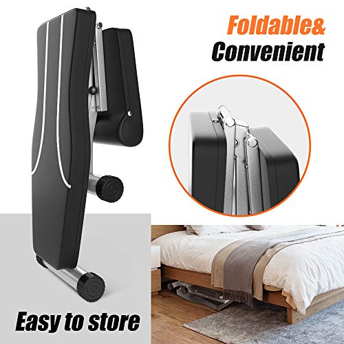 Weight Bench Adjustable Workout Bench for Home Gym Foldable Multi-Purpose Strength Training Benches, Flat/Incline/Decline Exercise Bench Press for Full Body Workout (Grey-orange)