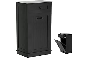 Wooden Tilt Out Trash Cabinet Bin