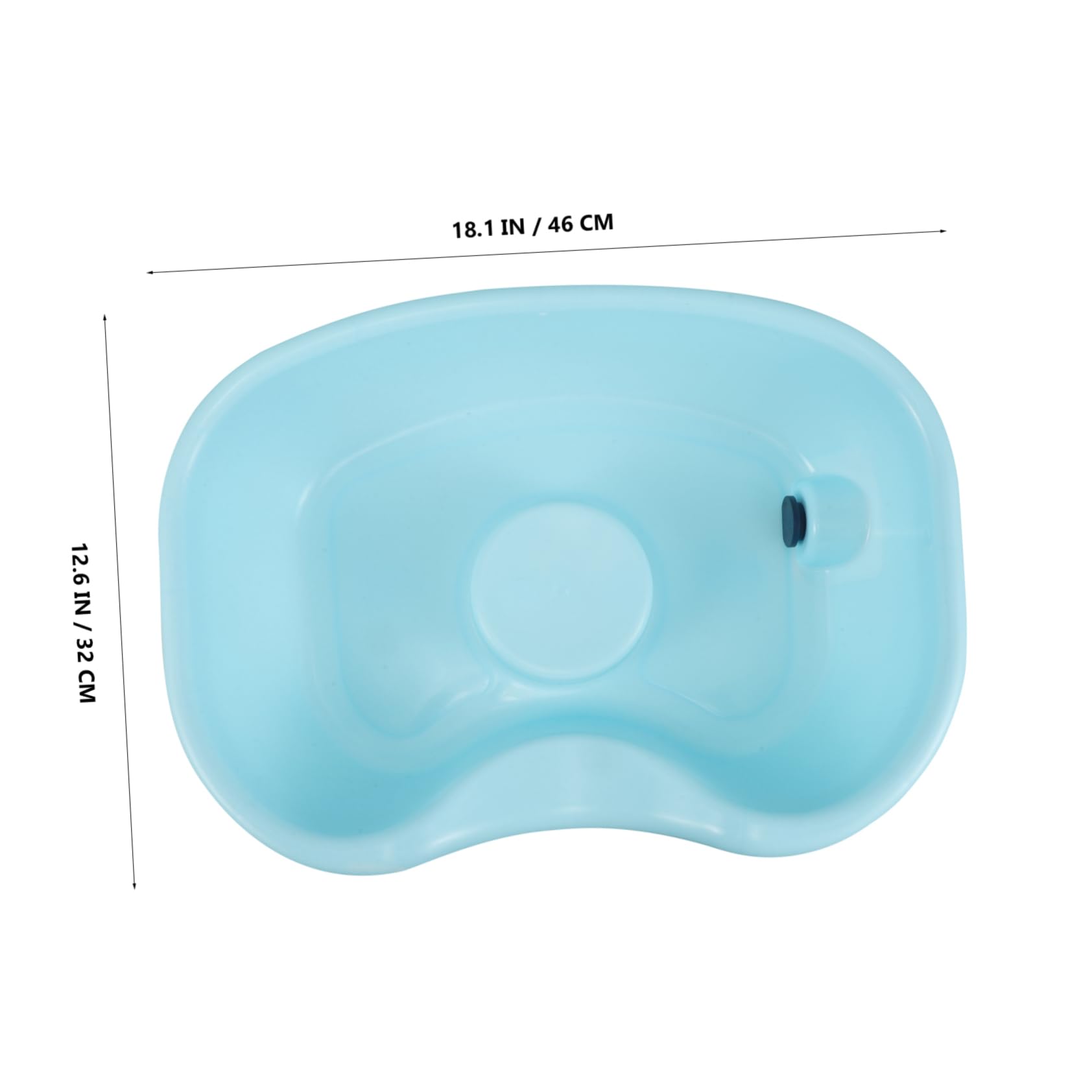 KOMBIUDA Ergonomic Bedside Hair Wash Bowl Lightweight Portable Sink for Elderly Disabled and Bedridden Patients