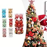 Photo Gallery fubesk set di 24 palline infrangibili per albero di natale, 6 cm, in plastica, con tappi e corde, per natale, vacanze, casa, feste, matrimoni e capodanno (zio) Photo Gallery fubesk set di 24 palline infrangibili per albero di natale, 6 cm, in plastica, con tappi e corde, per natale, vacanze, casa, feste, matrimoni e capodanno (zio)